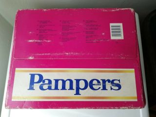 Vintage Pampers full box with 24 MAXI Plastic Diapers 8 - 15 kg / 18 - 33 lbs HTF 5