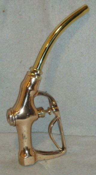 Vintage Brass / Bronze Gas Pump Fuel Nozzle Buckeye 800