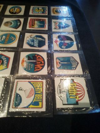 Kelloggs Vintage 1960s NASA Space Stickers,  Complete Rare Set 4