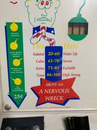 Vintage Vending Machine - “A Nervous Wreck” And Love Meter (his/hers) Table Top 2