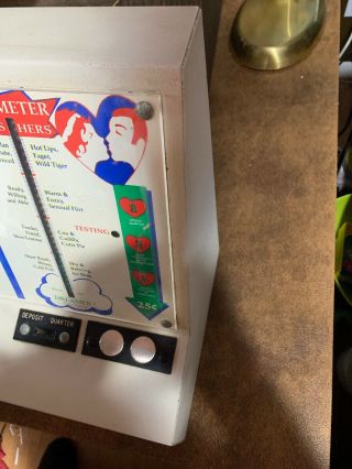 Vintage Vending Machine - “A Nervous Wreck” And Love Meter (his/hers) Table Top 6