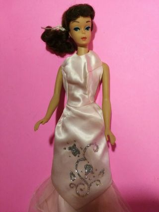 Barbie Vintage Montgomery Ward Doll With Tickled Pink Formal Gown