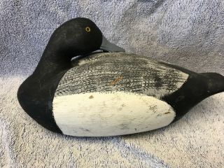 Old Vintage Wooden Duck Decoy Signed 