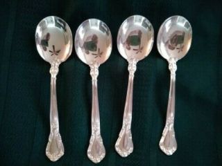 4 Four Gorham Sterling Silver Soup Spoons Chantilly