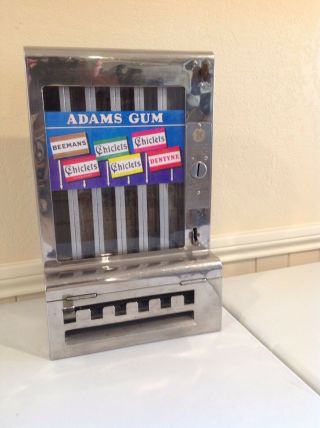 Antique Adams Gum Machine - Coin Operated - Chiclets - Penny