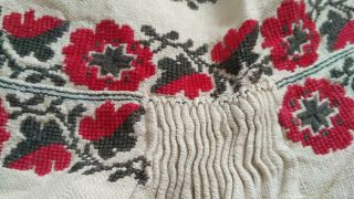 Ukrainian vintage (1920 - 1940) embroidered dress,  M - XL,  hemp,  handiwork,  Ukraine 4
