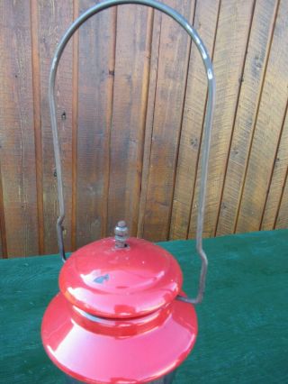 Vintage Coleman Lantern RED,  CHROME Model 200 Canada SUNSHINE 10 56 1956 2