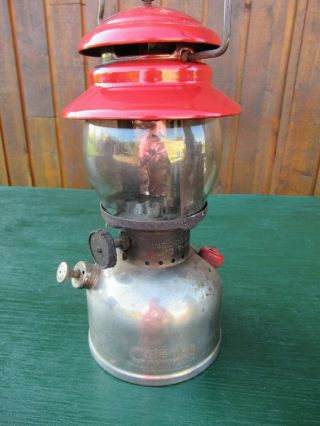 Vintage Coleman Lantern RED,  CHROME Model 200 Canada SUNSHINE 10 56 1956 4
