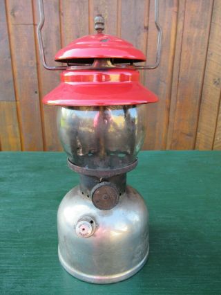 Vintage Coleman Lantern RED,  CHROME Model 200 Canada SUNSHINE 10 56 1956 6