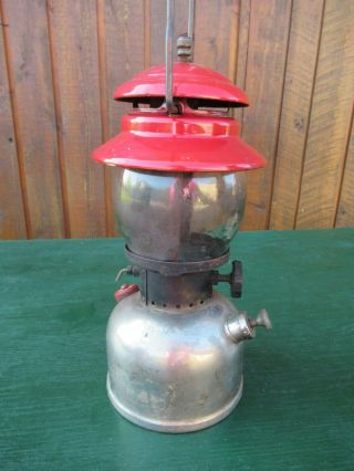 Vintage Coleman Lantern RED,  CHROME Model 200 Canada SUNSHINE 10 56 1956 7