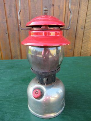 Vintage Coleman Lantern RED,  CHROME Model 200 Canada SUNSHINE 10 56 1956 8