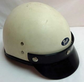 Vintage White Buco Pat Pend Helmet With Visor