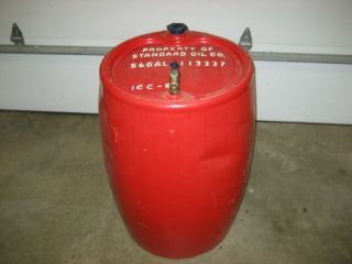 Vintage Standard Oil Company,  Gas / Oil Steel 56 Gallon Drum / Barrel