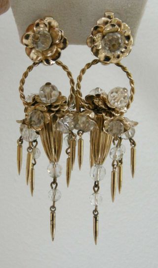 Vintage Napier 1954 Marilyn Monroe French Basket Earrings