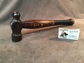 Vintage 40oz Blacksmith Ball Peen Hammer Polished Custom Jesse Reed Handle