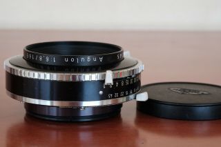 Rare Schneider Angulon 165mm F 6.  8 For 8x10 Cameras