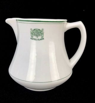 Vintage 1924 Syracuse China Hotel Clark Los Angeles Pitcher Restaurant Ware 6 "