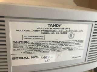 Tandy 1000SX 1000 SX Computer PC with Keyboard Vintage 5.  25, 7