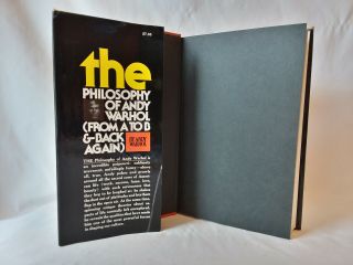 Andy Warhol THE PHILOSOPHY OF ANDY WARHOL vintage 1975 1st edition signed HB DJ 5
