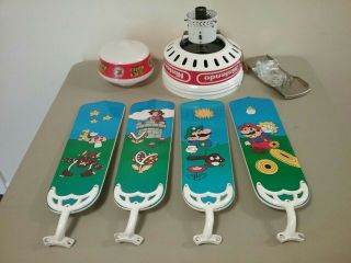 Rare Vintage 1988 Nintendo Mario Bros Ceiling Fan Light