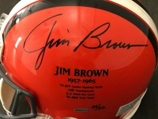 Jim Brown UDA Auto FULL SIZE Signed AUTHENTIC Cleveland Browns Rare LE 26/32 2