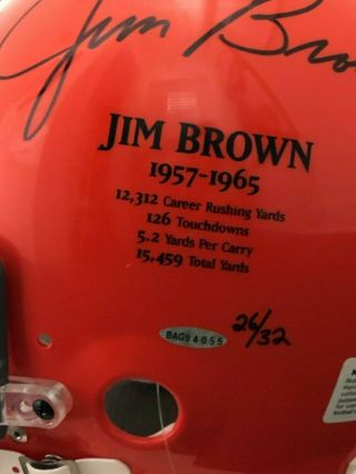 Jim Brown UDA Auto FULL SIZE Signed AUTHENTIC Cleveland Browns Rare LE 26/32 3