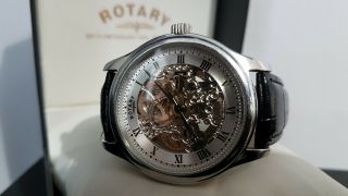 Men ' s Rotary,  Automatic,  Skeleton,  GS02518/06,  Wrist Watch - RRP £199 3