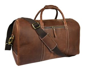 Vintage Leather Duffle Bag Mens Overnight Weekend Travel Luggage Carryon Handbag 3