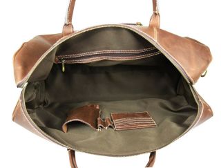 Vintage Leather Duffle Bag Mens Overnight Weekend Travel Luggage Carryon Handbag 6