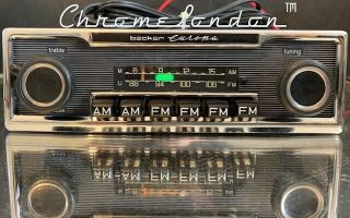 Becker Europa Us Vintage Chrome Classic Car Am Fm Radio,  Mp3 1 Yr