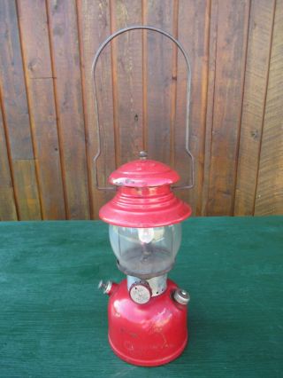 Vintage Coleman Lantern Red Model 200 Made In Canada Dated 6 61 1961