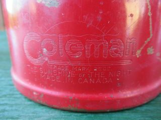 Vintage Coleman Lantern RED Model 200 Made in Canada Dated 6 61 1961 5