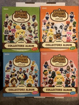 Animal Crossing Amiibo Cards Series 1 - 4 001 - 400 Complete Us Set W/ Albums Rare