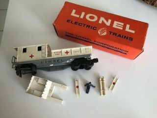 Vintage Lionel Toy Train Medic White 6814 Rescue Unit Car W/oxygen Tanks Gurney