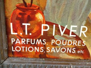 L.  T.  Piver Parfumes Poudres Lotion Savons Vintage Advertising Print Frame Franc F 5