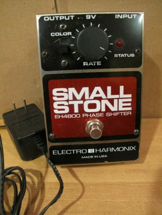 Vintage Electro Harmonix Small Stone Eh4800 Phase Shifter Guitar Effects Pedal