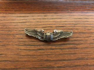 World War Ii Us Army Air Corps 2 " Pilot Wings Sterling Pin Badge