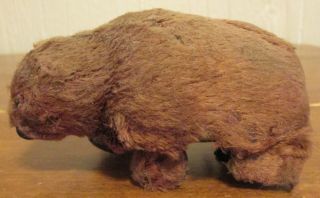 Vintage Wind Up Mechanical Plush Walking Grizzly Brown Bear