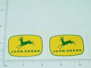 John Deere 1 3/4 " Yellow/green 4 Legged Deer Logo Sticker Jd - 792