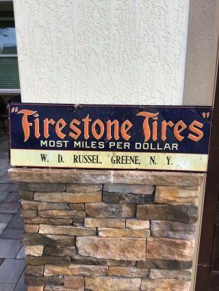 Vintage Firestone Tires Most Miles Per Dollar Tin Tacker