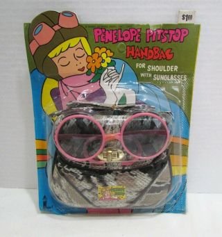 Wacky Races Cartoon 1971 Penelope Pitstop Handbag & Sunglasses Toy Moc Larami