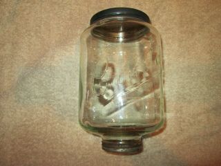 Vintage Arcade Crystal 3 Wall Mount Coffee Grinder Jar Hopper Bottle