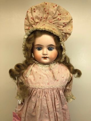 17” Antique Germany Bisque 1897 All Adorable Blonde Blue Eyes