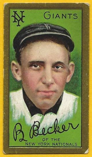 Beals Becker - 1911 T205 Gold Border 15 - Vintage Tobacco Card