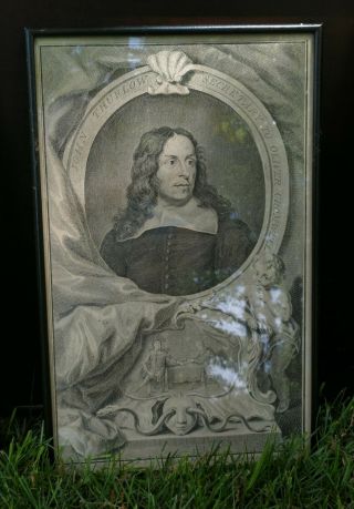 four 4 antique 18th century portrait engravings 1735 - 1740 framed gentry english 4