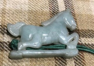 Vintage Chinese Jade? Figure Of A Horse Pendant