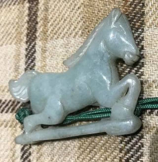 Vintage CHINESE JADE? FIGURE OF A HORSE Pendant 4