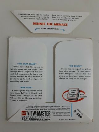 Dennis the Menace - View - Master Reels with Booklet - 1967 3