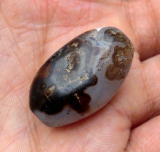 Ancient Authentic Indo - Tibetan Chung Dzi Agate Bead 27mm Rare Antique