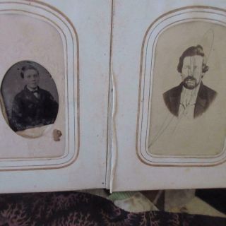 Wisconsin Civil War Photograph CDV Tintype ALBUM Antique Tax Stamp Children 5